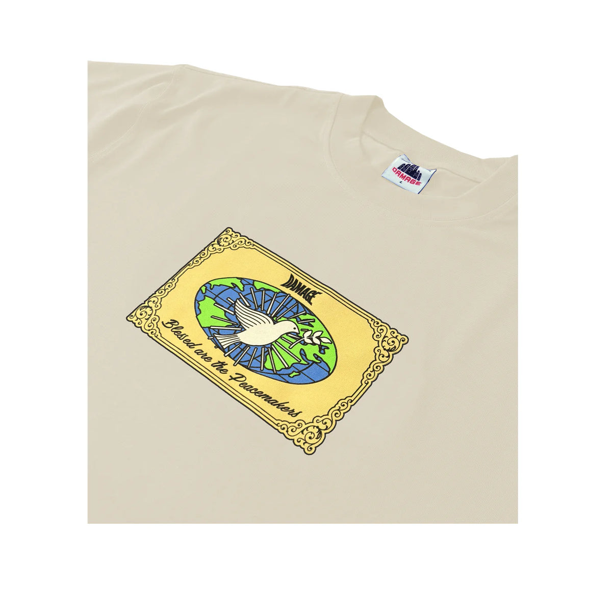 Damage - Peacemakers Tee (Cream) – NJ Skateshop