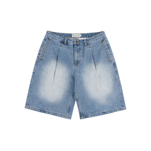 Dime - Pleated Denim Shorts