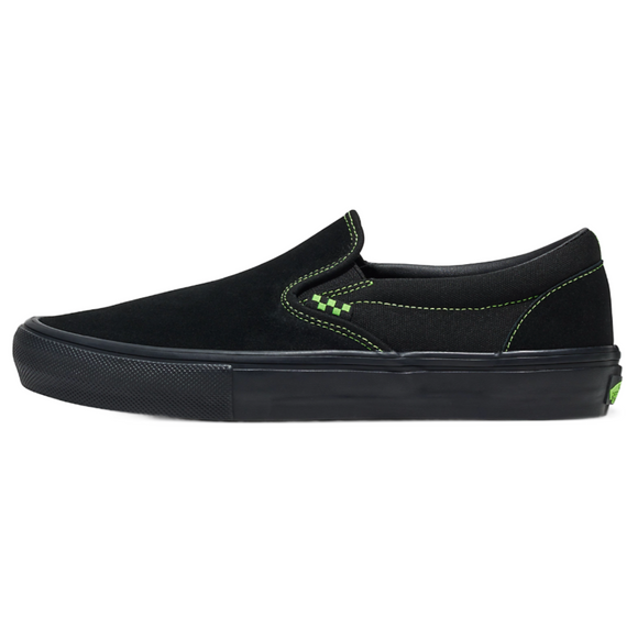 Slip on green vans sales