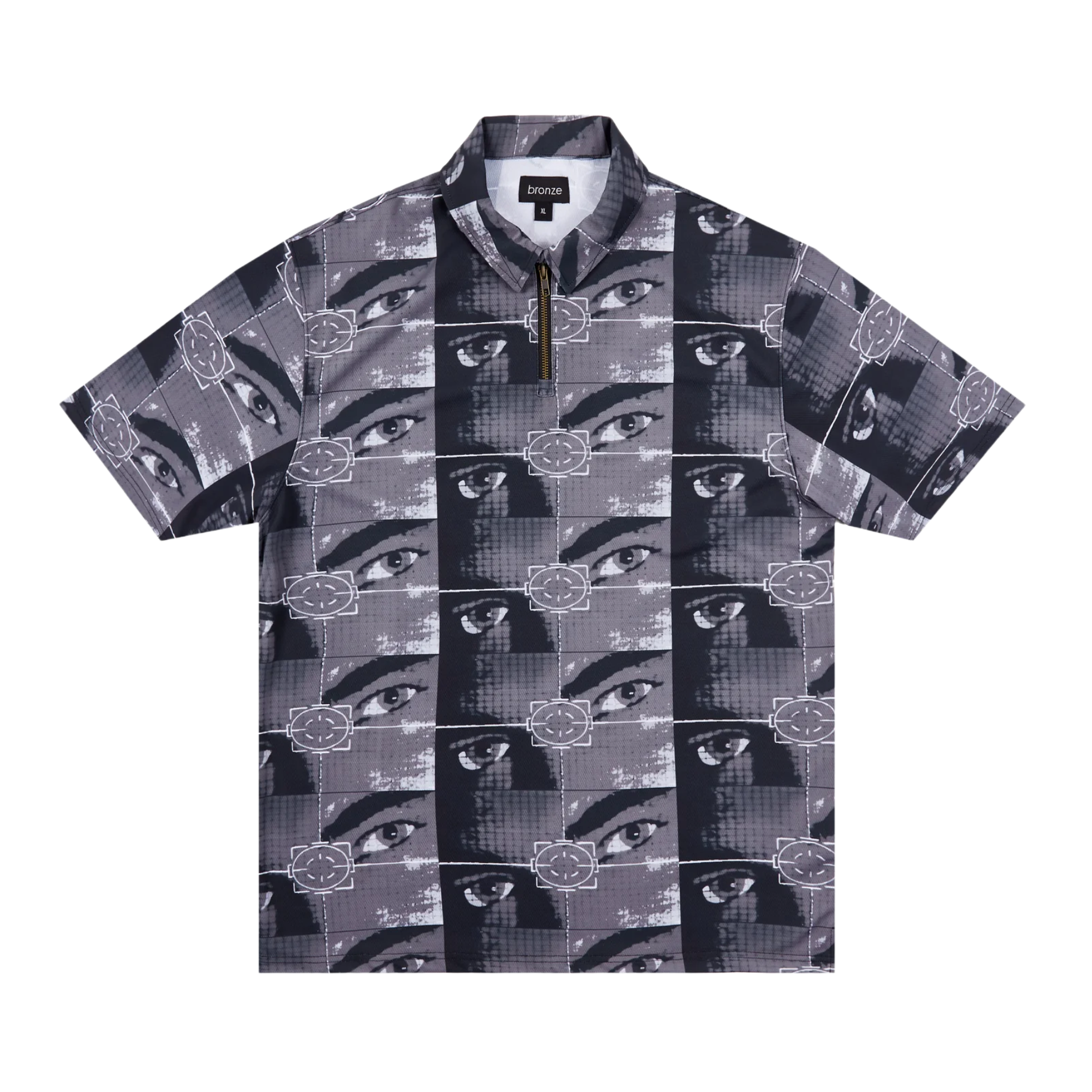 Bronze Faces Zip Polo NJ Skateshop