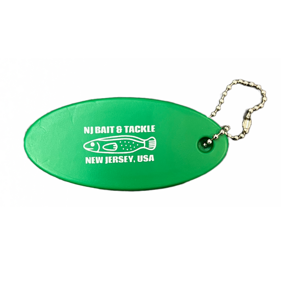 Green Foam keychain with dog tag chain