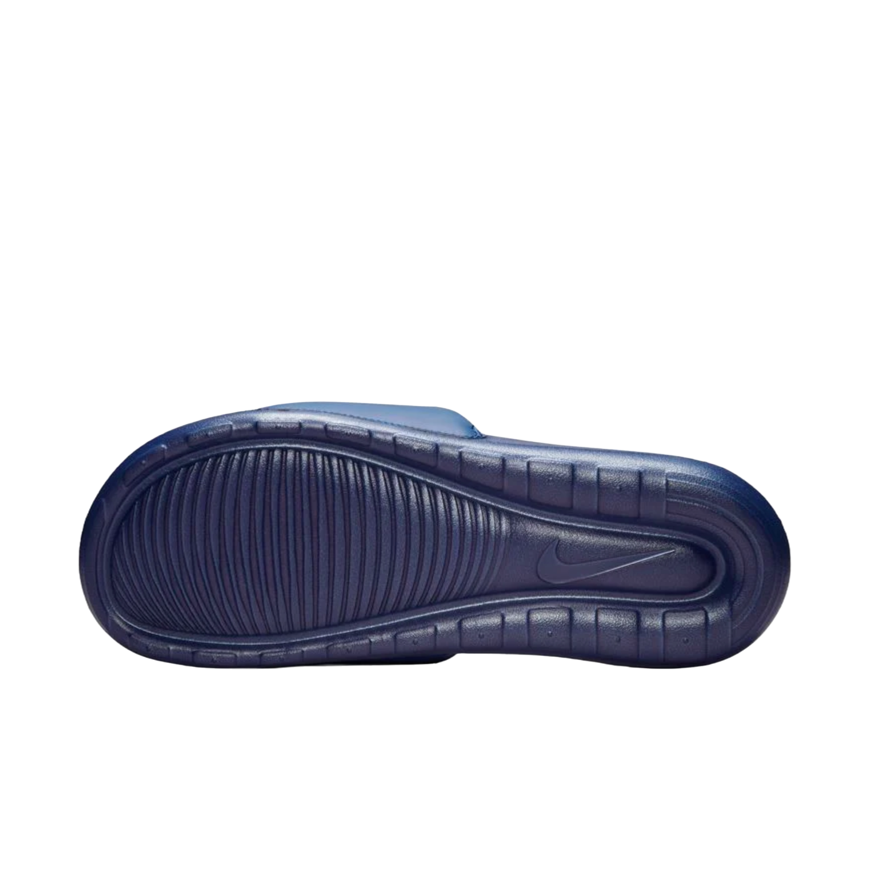 Royal blue top nike slides